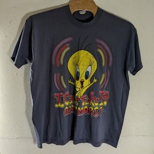 Vintage 1996‎ Looney Tunes Warner Bros Tweety Bird T-Shirt XL